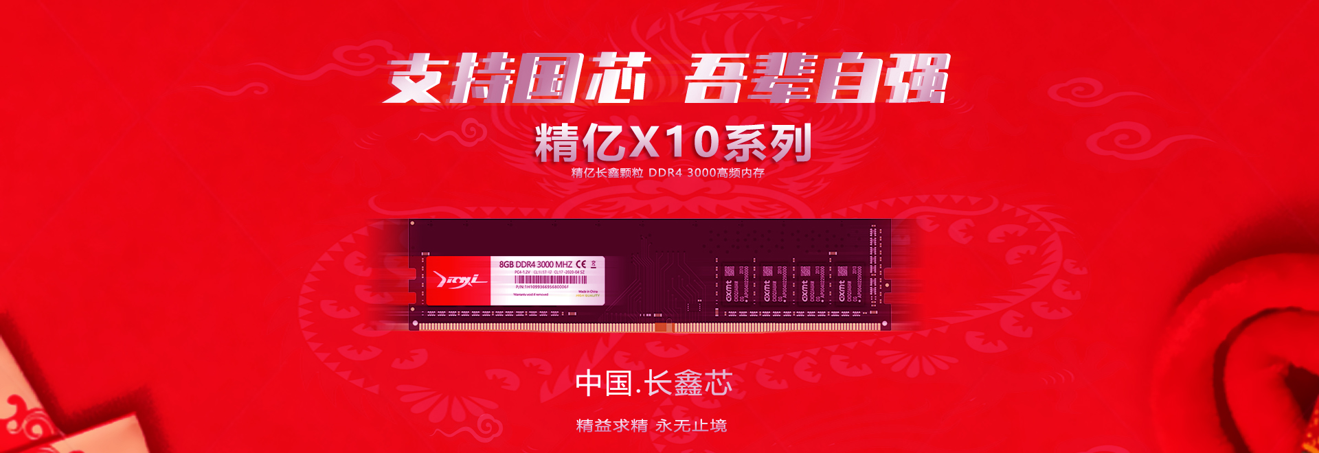 精億國(guó)產(chǎn)長(zhǎng)鑫顆粒 X10系列 8G DDR4 3000 全新上市